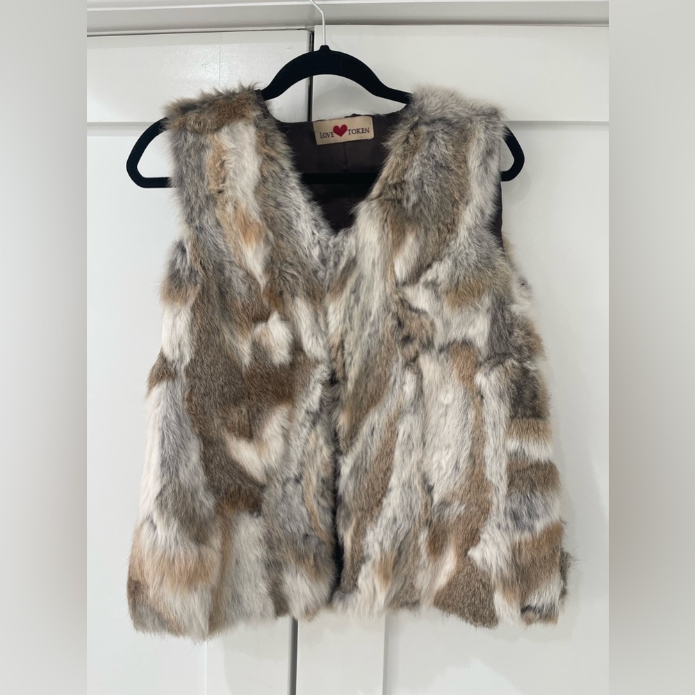 Authentic/ genuine rabbit fur vest